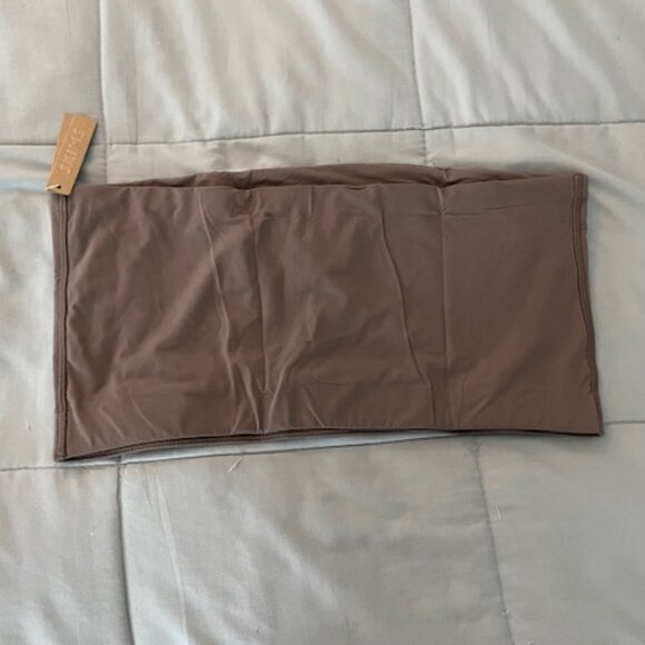 NWT SKIMS Tube Top 4X Brown Umber Shaper Shapewear Pullover Minimalist Neutral - Picture 2 of 5